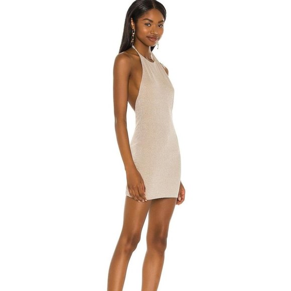 REVOLVE x Lovewave The Clarke Gold Halter Dress XXSmall New - Picture 10 of 10